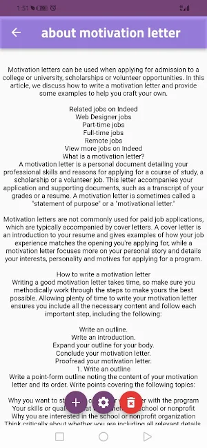 motivation letter for job Screenshot 2