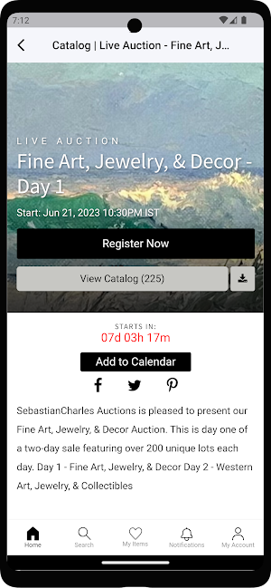 SebastianCharles Auctions Screenshot 2