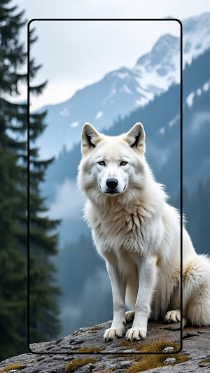 White Wolf Wallpaper Screenshot 1