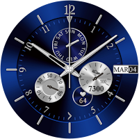Silver Glossy Watch Face