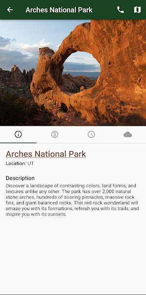Parks Tracker Screenshot 1