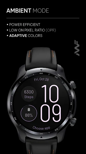 Awf Slim Digital - WearOS face Screenshot 2