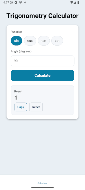 Trigonometry Calculator Screenshot 1