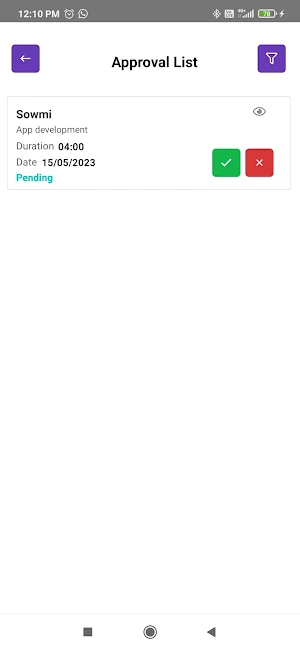 Time Sheet Screenshot 1