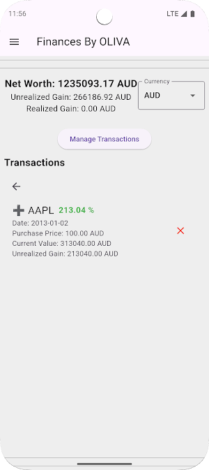 Finances Screenshot 2