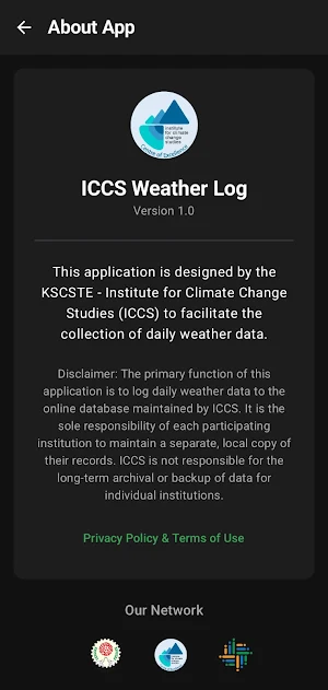 ICCS Weather Log Screenshot 0
