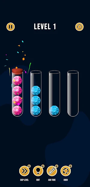 Diamond Sort Color Puzzle Tube Screenshot 1