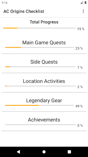 Checklist, Tracker and Guide - AC Origins Screenshot 0