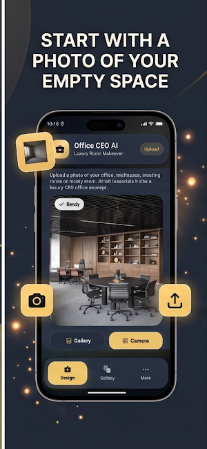 AI CEO Office Room Makeover Screenshot 2