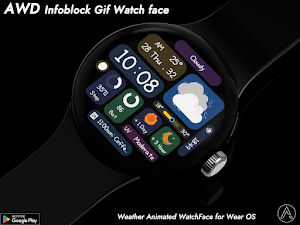 AWD Infoblock Gif Watch face Screenshot 2
