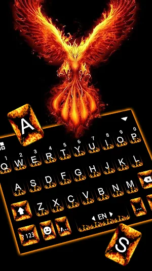 Fire Phoenix Keyboard Background Screenshot 1