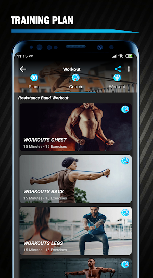 Resistance band workout : Elastic band exercises Screenshot 3