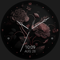 Rose Gold Flowers watch face