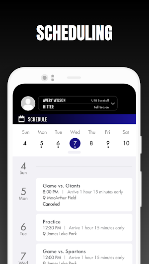 Mizuno Team App Screenshot 2