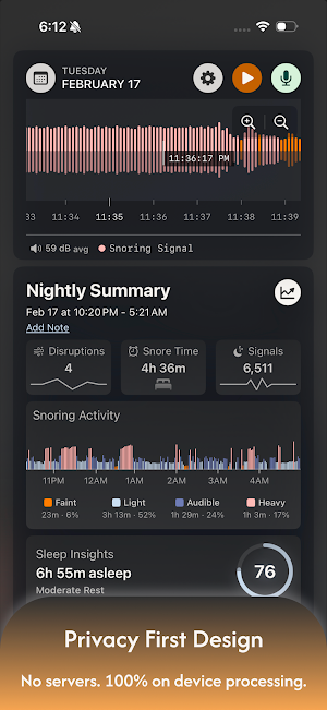 Snore Timeline Screenshot 0