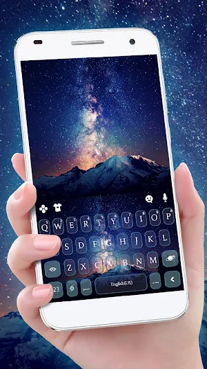 Galaxy Mountains Keyboard Them Screenshot 0