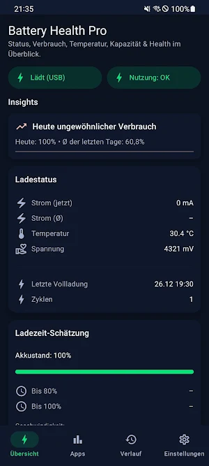 BatteryHealth  Battery & Akku Screenshot 0