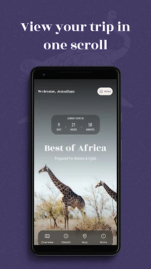 Exeter Safaris Travel App Screenshot 1