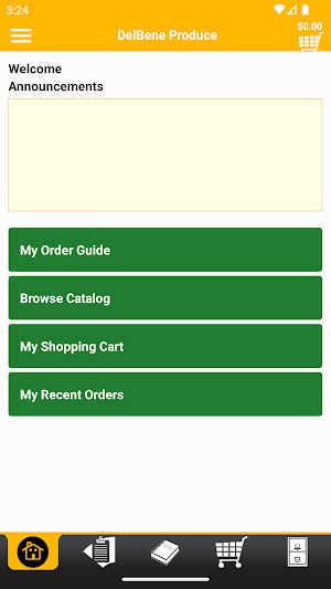 DelBene Produce Mobile Order Screenshot 0