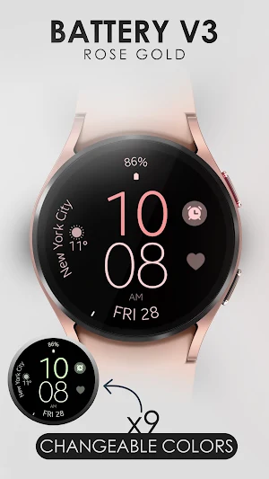 Battery 3 rose gold watch face Screenshot 2