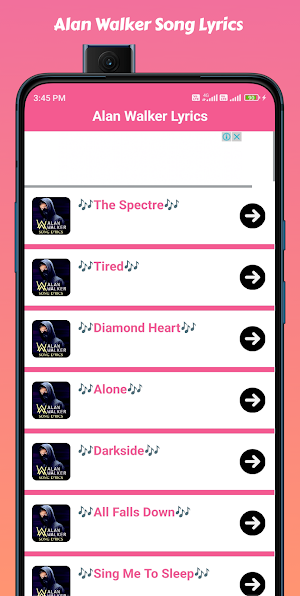 Alan Walker Song Lyrics Screenshot 2