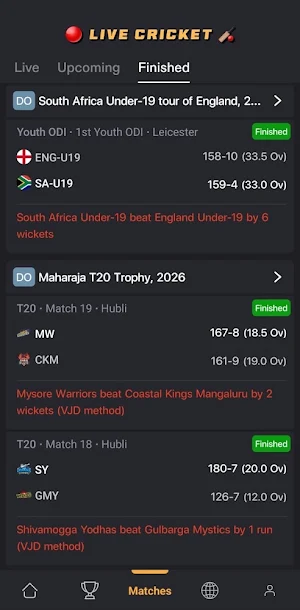 Live Cricket Scores Screenshot 0