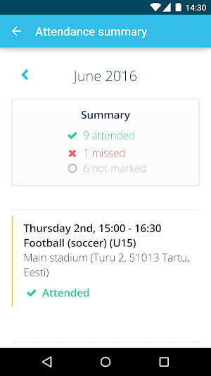 Sportlyzer Parent App Screenshot 2
