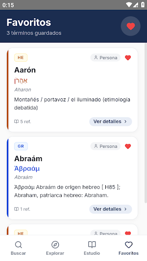 Diccionario Bíblico Origen Screenshot 2