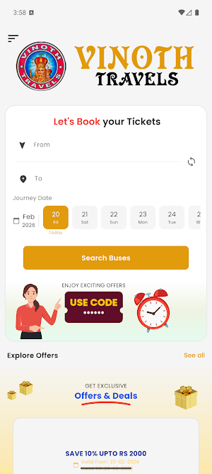 Vinoth Travels Screenshot 1