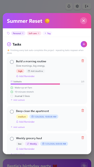 Saber Planner Screenshot 3