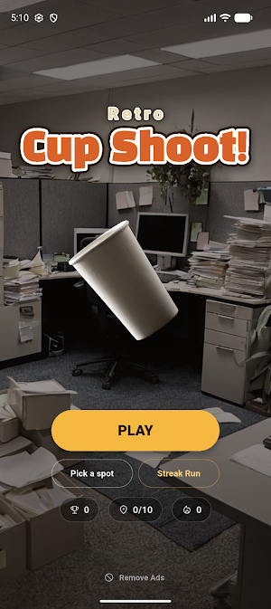 Retro Cup Shoot! - Office Toss Screenshot 0