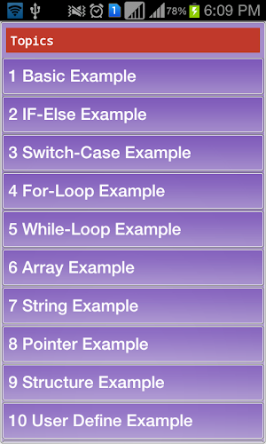 C Example Screenshot 1