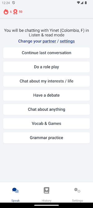Langua: AI language learning Screenshot 0