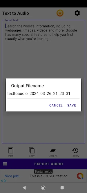 Text to Audio TTS converter Screenshot 1