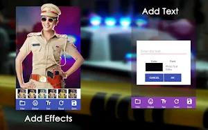 Women Police Photo Suit Screenshot 0