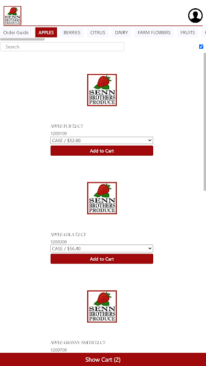 Senn Brothers Mobile Ordering Screenshot 1