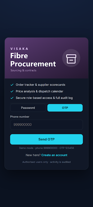 Visaka Fibre Procurement Screenshot 1