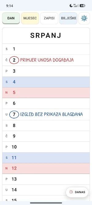 SVIBANJ – Kalendar i planer Screenshot 3
