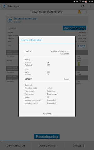 Sauermann Data Logger Screenshot 1