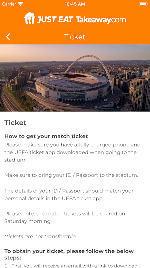Just Eat Events Screenshot 2