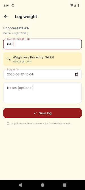 CharcuterieLog: Salami Tracker Screenshot 3