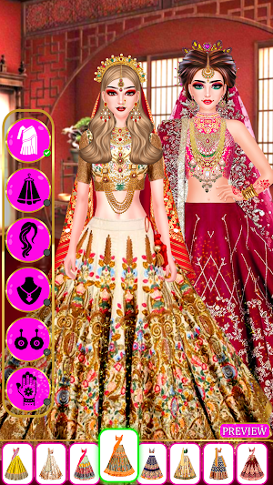 Indian Wedding Girl Dress up Screenshot 2