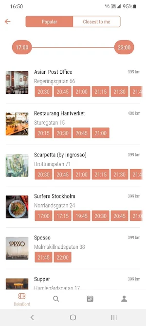 BokaBord - Restaurants Screenshot 0