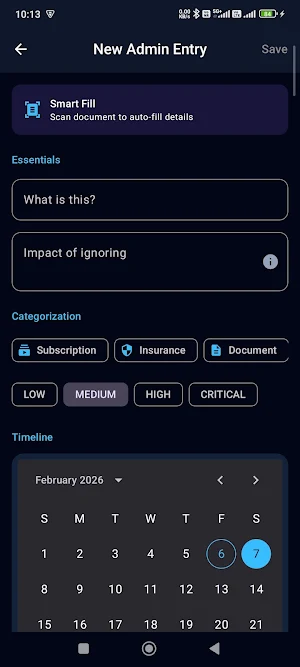 Life Admin Automation System Screenshot 2