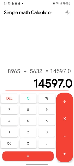 Simple Math Calculator Screenshot 1