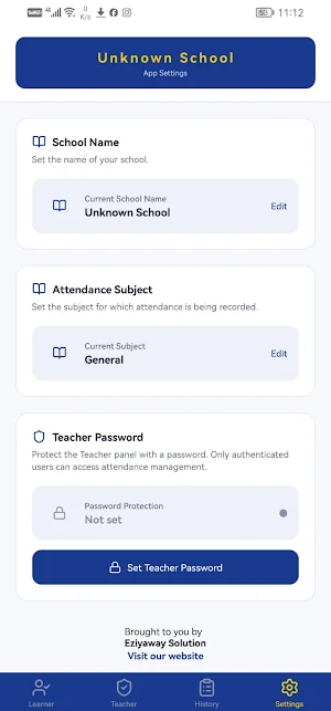Attendance Register Screenshot 2