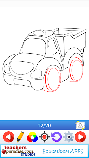 Learn How to Draw Cartoon Cars Screenshot 1