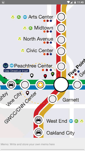 ATLANTA RAIL STREETCAR BUS MAP Screenshot 3