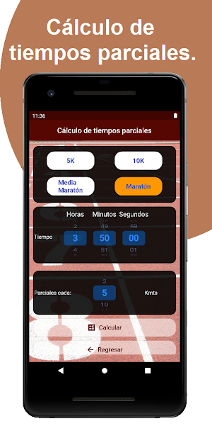 Calculadora de Tiempos Running Screenshot 3