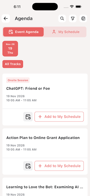 K20 Center Events Screenshot 3
